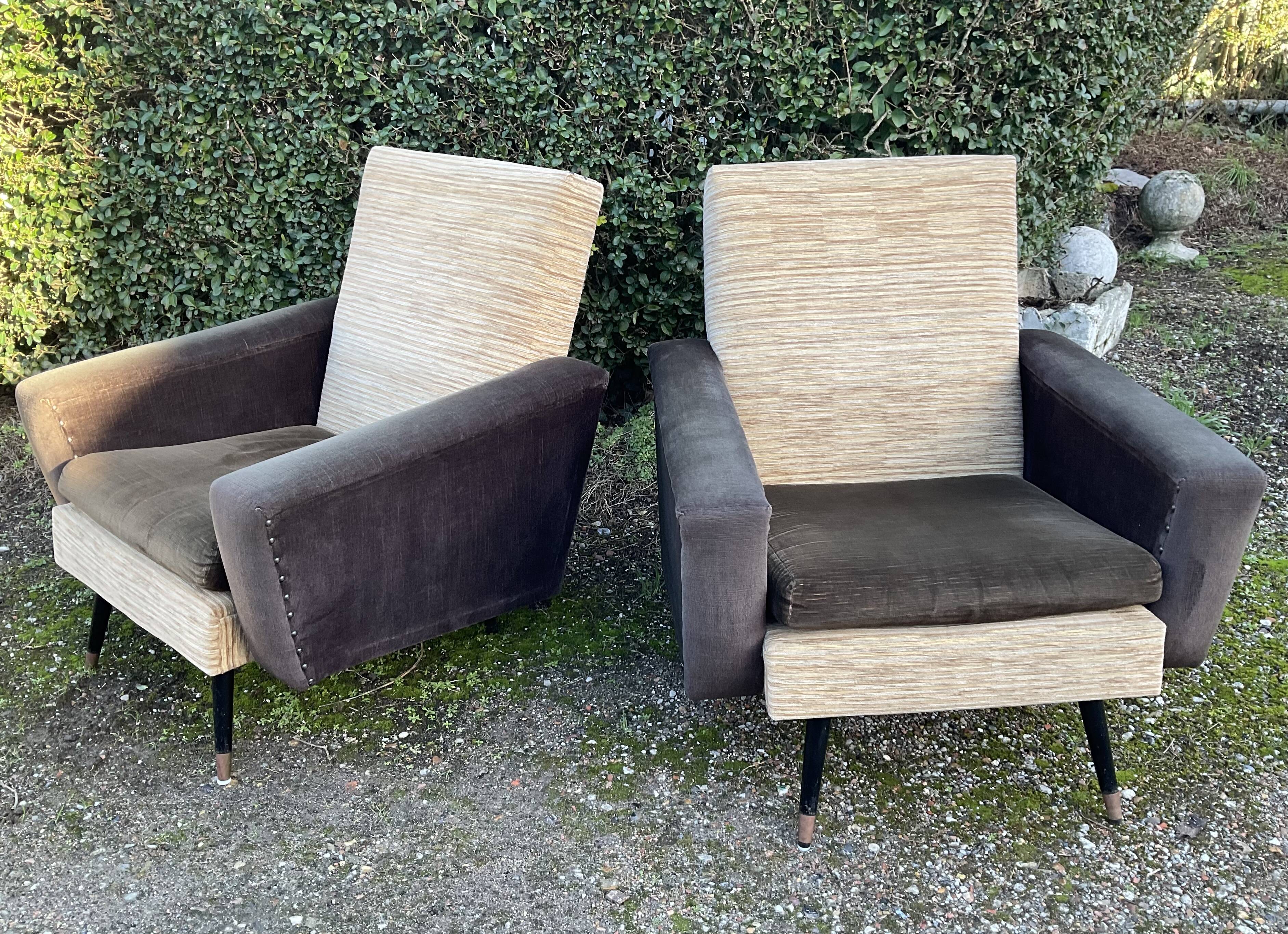 Paire de fauteuils vintage des années 50-60