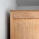 Renovated Parisian art deco solid wood display case