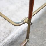 Rolling trolley in wood and brass, rolling bar, servant, trolley, 1950 Cesare Lacca for arredoluce