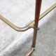 Wood and brass rolling dessert trolley, bar cart, server, trolley, 1950 Cesare Lacca for Arredoluce.