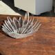 Large stylised shell bowl in vintage glass D22