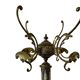 Vintage floor coat rack in gilded brass with onyx details.