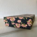 Old haberdashery box in flower fabric