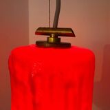 Brutalist glass paste chandelier from the 70s