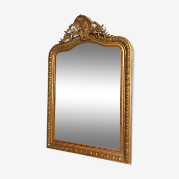 Golden stucco mirror 83x124cm