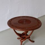 Sculptural carved teak side table | 1960s