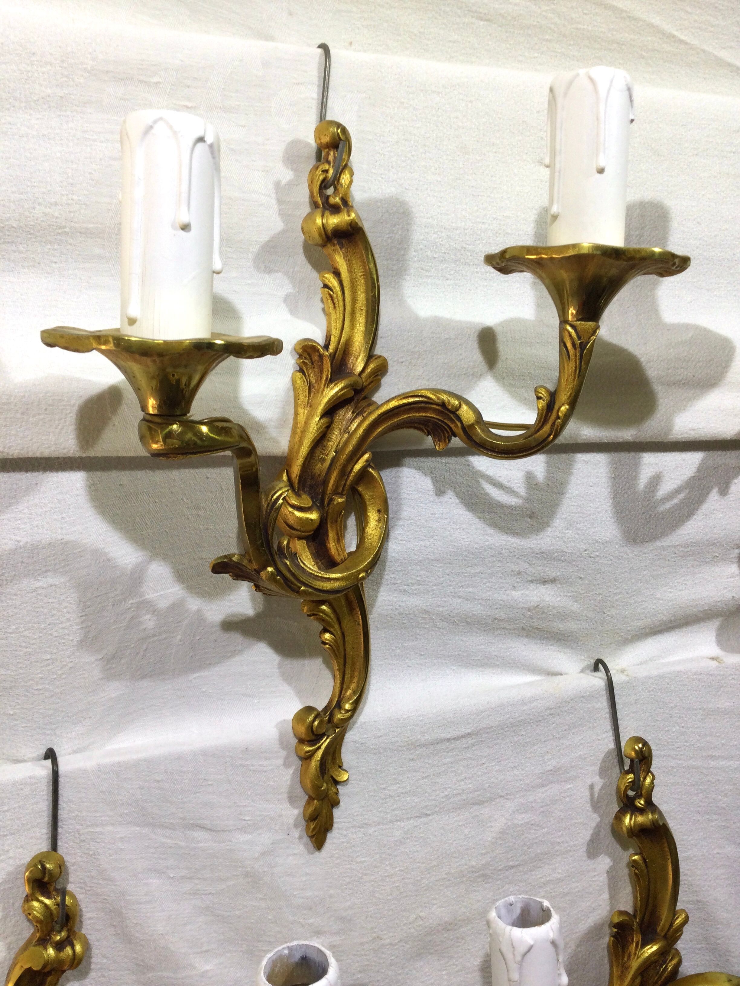 7 Bronze Wall Lamps 2 lights