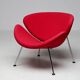 Mid-century modern chair with red and orange slices by Pierre Paulin