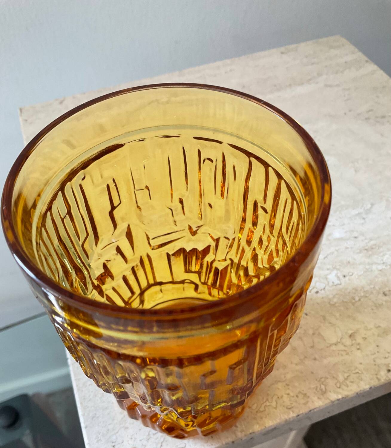 Series of 6 glasses and carafe from the 70s Italy