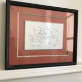 Framed drawing by Jean Fabius Henrion, year 92
