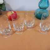Set of 4 crystal stem glasses