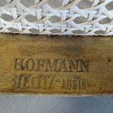 Cane bistro armchair N°14, by Hofmann 1895, Art Nouveau.