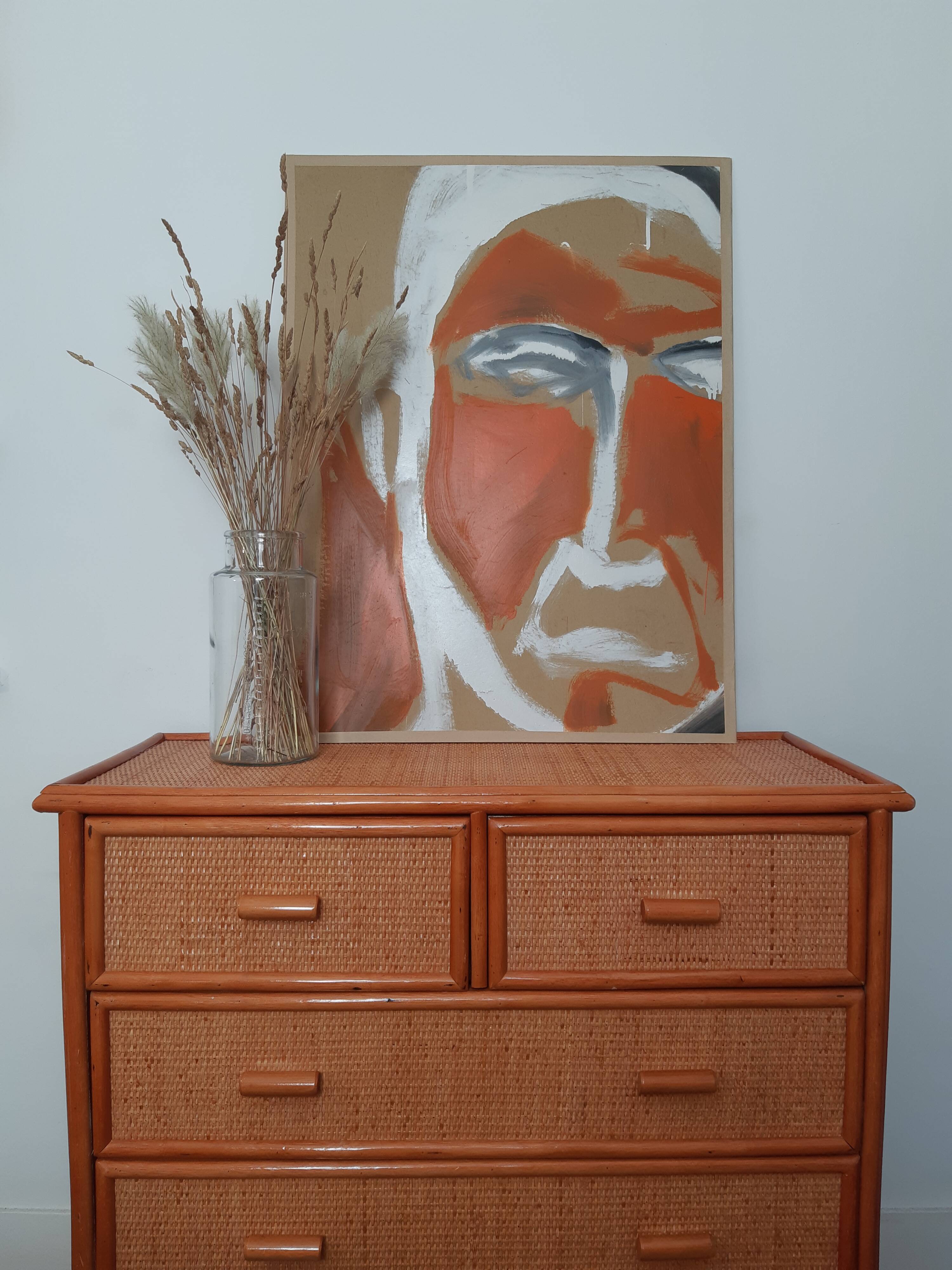 Dresser in rattan