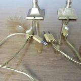 Pair of Empire bronze lamps