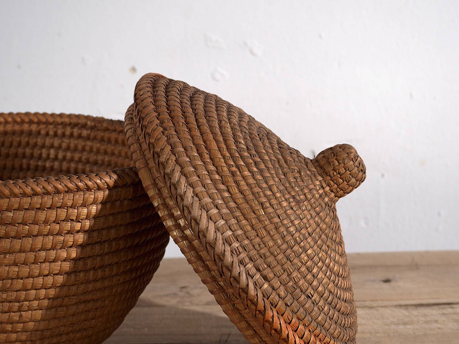 Antique woven rattan basket (c.1920)