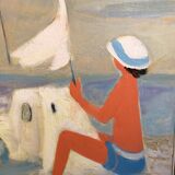 Oil on canvas " the beach "