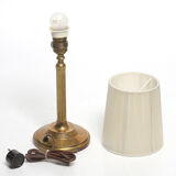 Brass table lamp with Silk shade