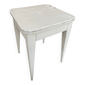 Vintage white wooden stool