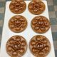 6 assiettes à huîtres barbotine 