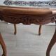 Table basse en bois massif et cannage