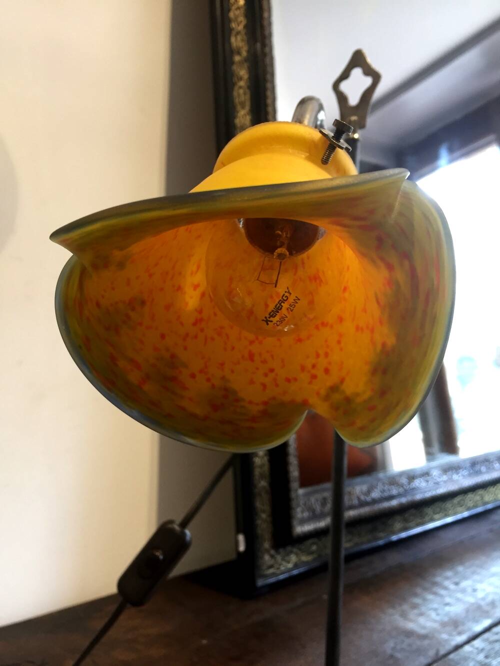 Lampe à Poser En Verre Paris Prix, Miel/marron, 52 Cm - Neuf