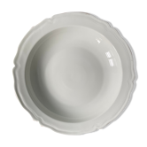 Plat rond creux ancien en porcelaine de Limoges