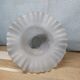 Frosted Glass Tulip Shade with Frilled Ruffles and Vintage Relief Patterns Chandelier