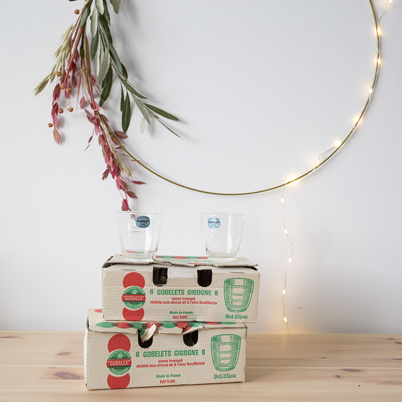 Duralex vintage Gigogne model glasses