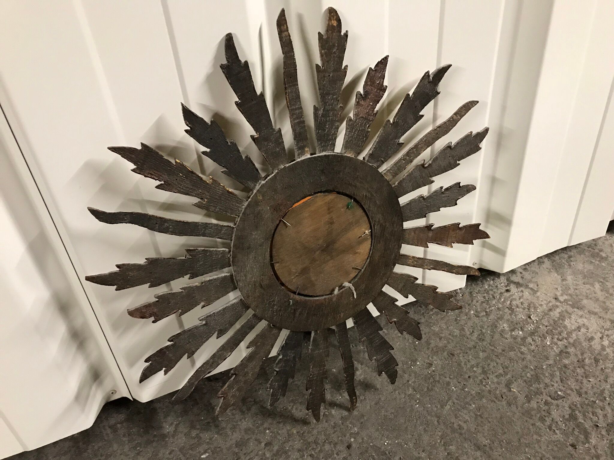 Mirror Sun wood Golden 1950