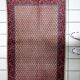 1950s Handmade Indian Wool Rug, Ivory and Red, 3 × 5 ft - 1C1291