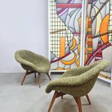 Fauteuils lounge vintage tchèques Miroslav Navratil 1960