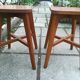 Paire de tabourets bois années 50
