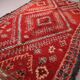 Tapis marocain vintage rouge 220 x 356 cm - Tapis en laine berbère rare - Tapis fait main