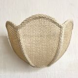 Wall lampshade in natural fiber canework