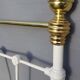 Art Deco era bed 120X200 cast star and brass balls