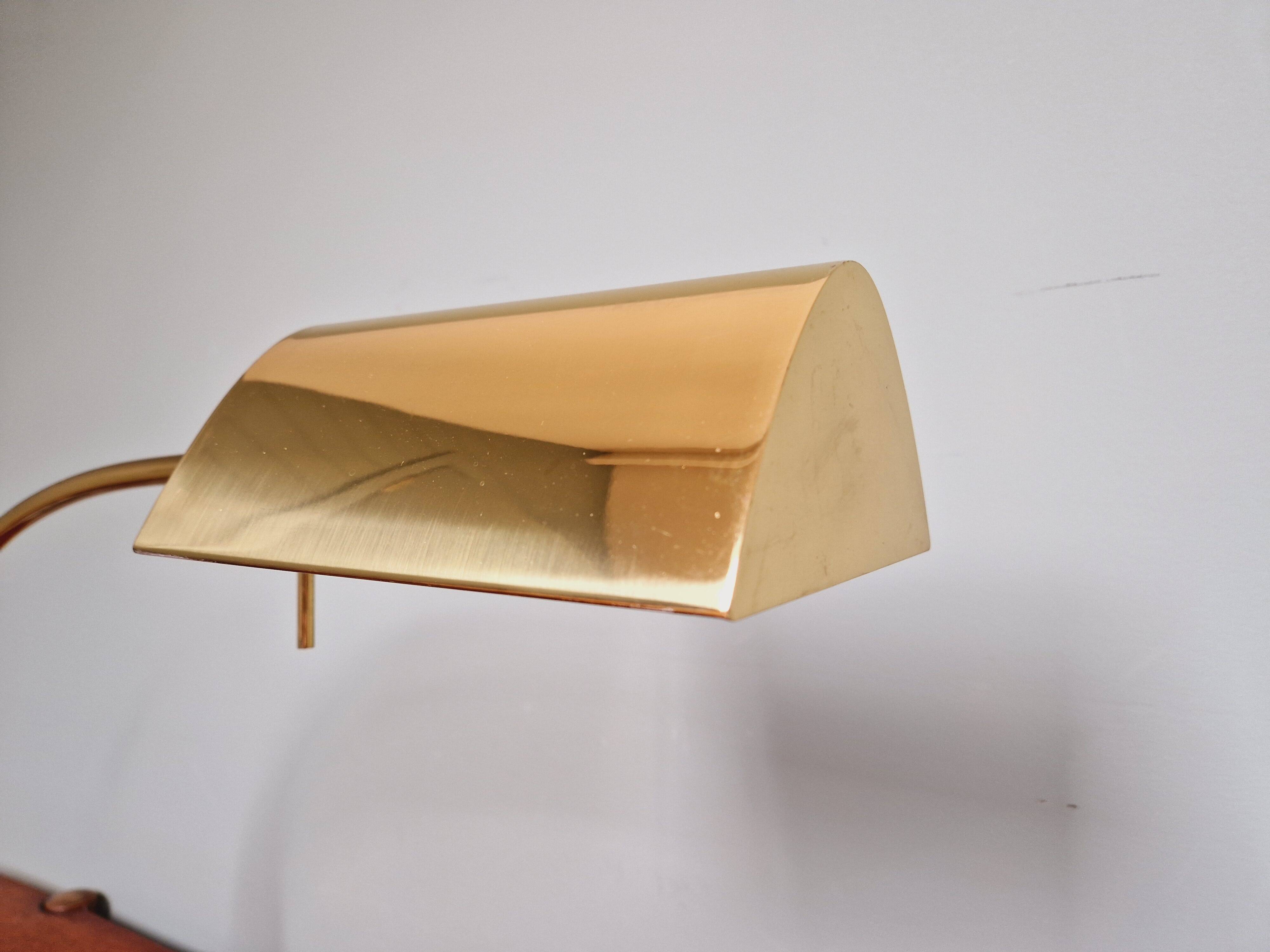 Grande lampe de bureau en laiton, Cosack Leuchten, années 70