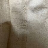 Nappe en toile de chanvre brut 19e brodée XXL