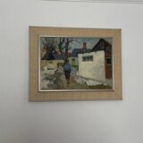 Swedish Oil on Panel – “Street ” by JOHN BÖRÉN