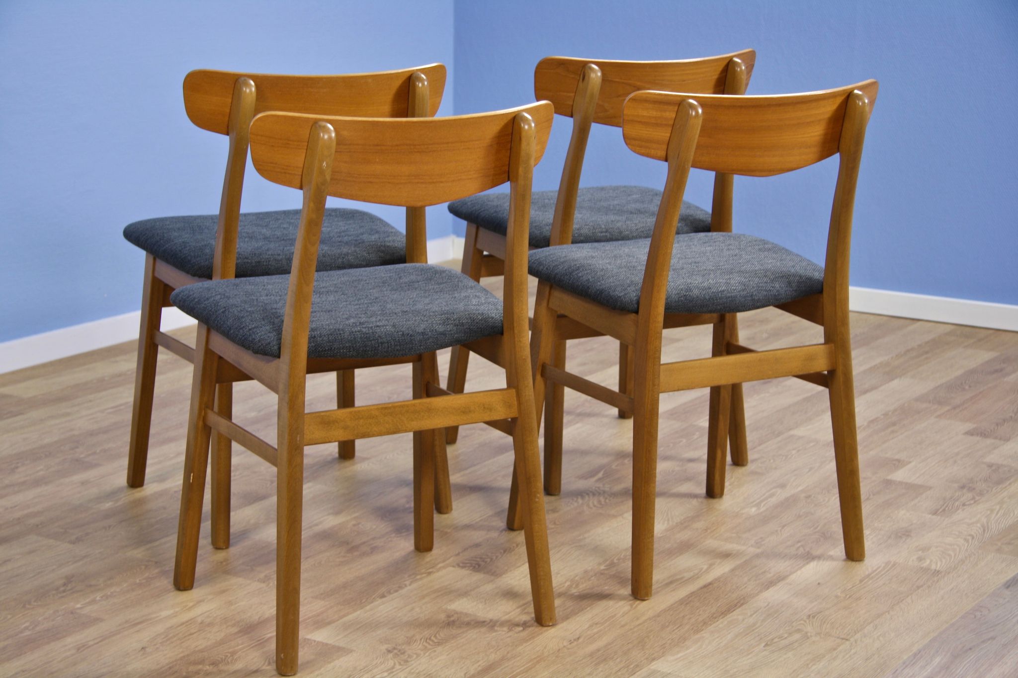 Ensemble de 4 chaises de salle à manger danoises en teck par Farstrup Møbler, années 1960