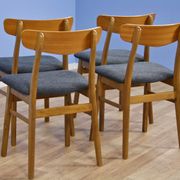 Ensemble de 4 chaises de salle à manger danoises en teck par Farstrup Møbler, années 1960