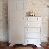 Vintage asymmetrical wardrobe