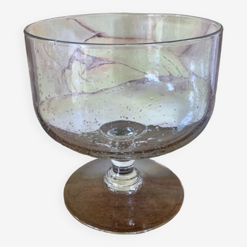 Large bubbled glass bowl