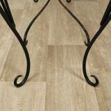 Rattan console and wrought iron