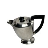 Art Deco, English silver-plated Sheffield ebony jug circa 1930