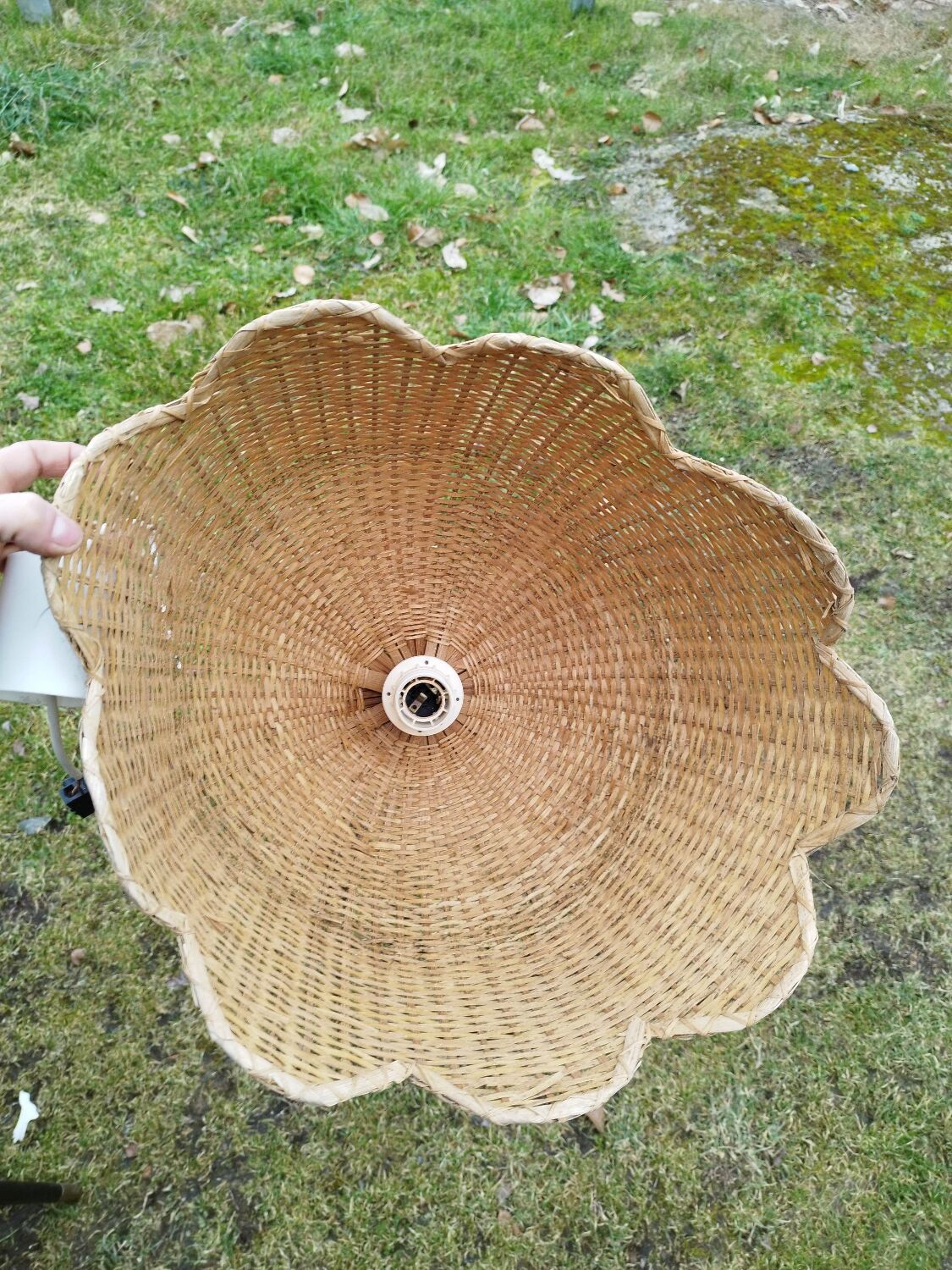 Suspension lampshade rattan straw