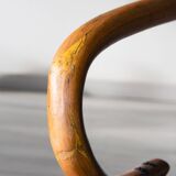 Le Corbusier style curved wood children's armchair, early 20th century