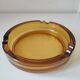 Amber glass ashtray