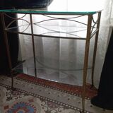 Console en fer forgé et verre