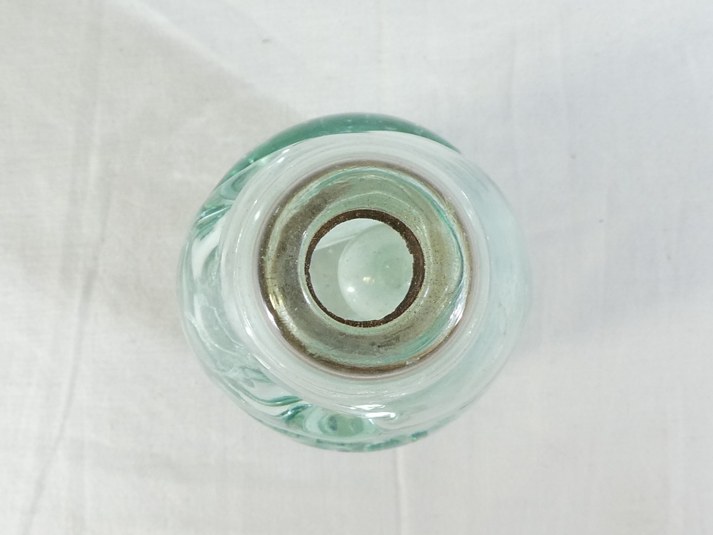 Old bottle of lemonade a ball glass Soulie in Confolens in charente