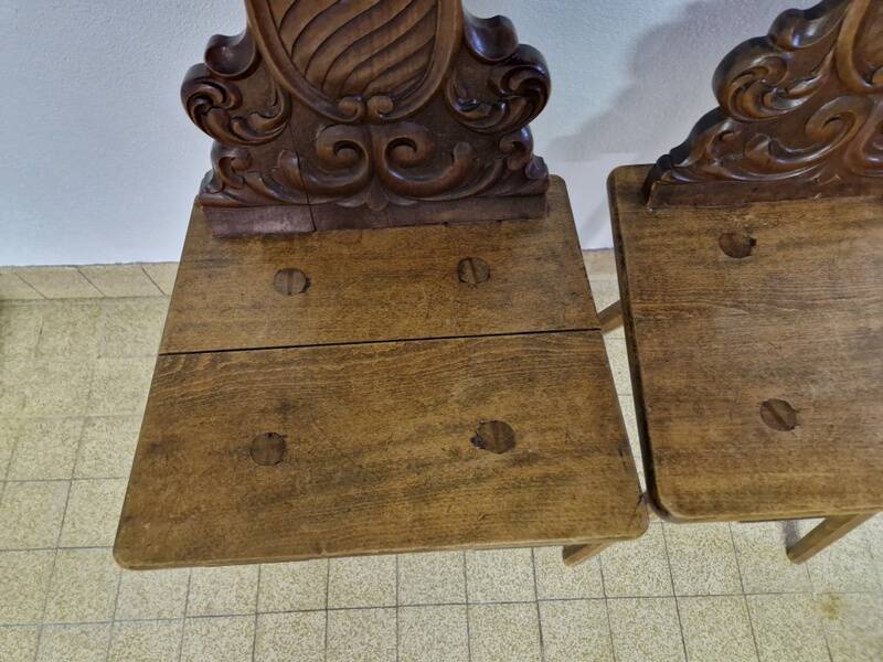 Old pair of Alsatian chairs - 19th century